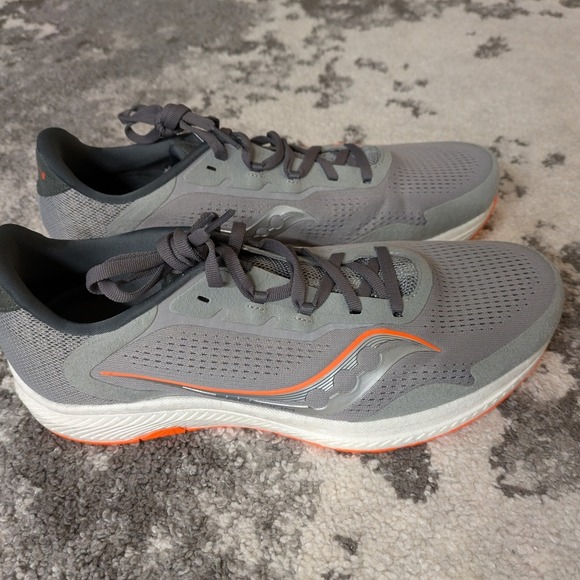 Saucony Freedom 4 Mens Shoes Sz 10 Running Athletic Alloy Vizi Orange Sneakers - Picture 2 of 6